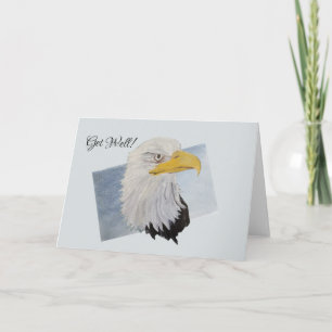 Carte Beau Golden Eye American Bald Eagle Art  