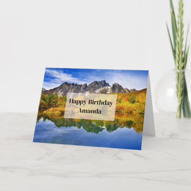 Carte Beau Lac Country Photographie Anniversaire (Devant)