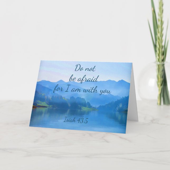 Carte Beau lac Isaïe 43:5 Inspiration de la Bible (Devant)
