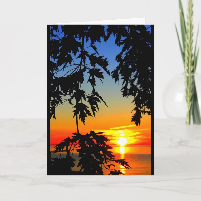 Carte Beau lever de soleil d'anniversaire au coucher du (Devant)