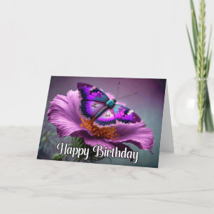 Carte Beau papillon de repos Joyeux anniversaire