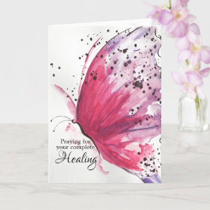 Carte Beau Papillon Get Well Card