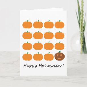 Carte Beau Patch Citrouille Halloween