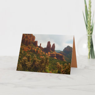Carte Beau paysage du désert de Sedona, Roches rouges