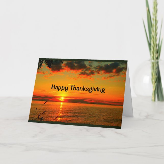 Carte Beau Thanksgiving Du lever Au coucher Du Soleil (Devant)