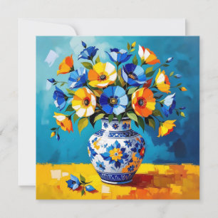 Carte Beau Vase de fleurs vierge