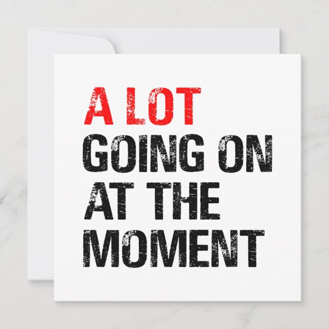 Carte Beaucoup de choses se passent au moment (Devant)