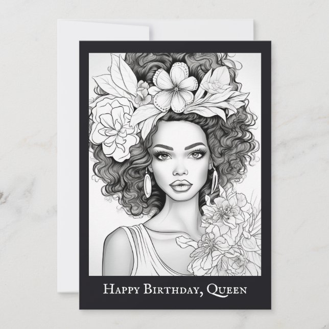 Carte Beauté afro-américaine | Couleur de votre propre c (Devant)