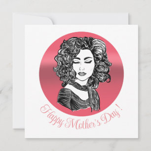 Carte Beauté ch bouclés - fête des mères