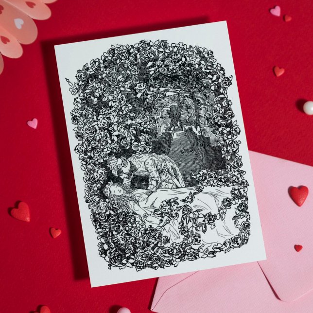 Carte Beauté couché Conte de fée Romantique Valentine (Créateur téléchargé)
