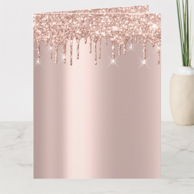 Carte Beauté simplement nuptiale rose d'égouttements (Devant)