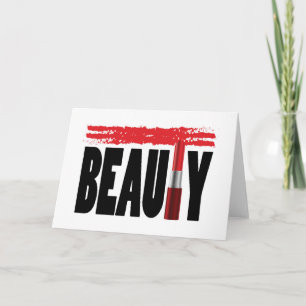 Carte Beauté Typographie Lipstick
