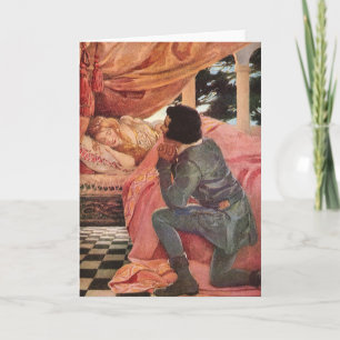 Carte Beauté vintage du sommeil par Jessie Willcox Smith