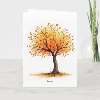 Carte Beautiful Autumn Tree Card