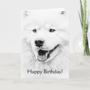 Carte Beautiful Samoyed dog art