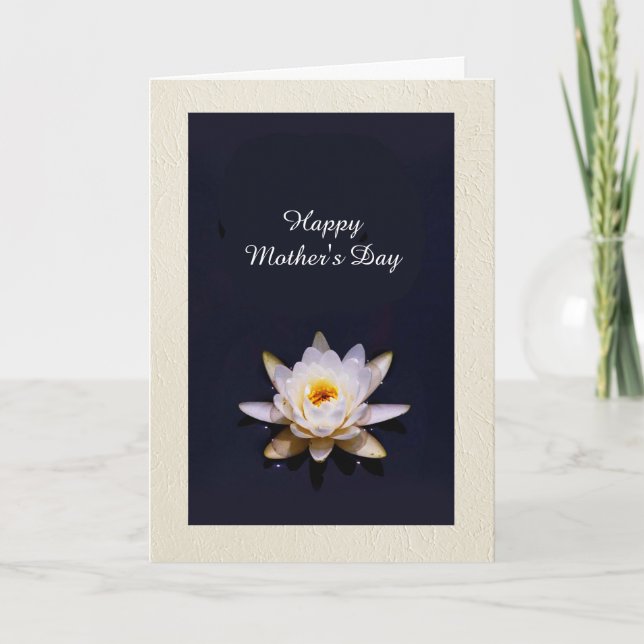 Carte Beautiful Water Lily personalized Mother's Day (Devant)