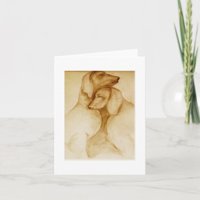 Carte beaux weimariners de weimariners (Devant)