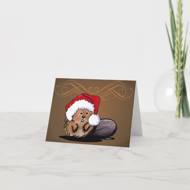 Carte Beaver de Noël (Devant)