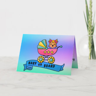 Carte Bébé à bord Félicitations pour la naissance des fi