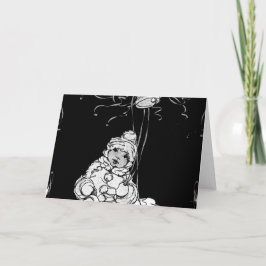 Carte Bébé afro-américain avec cloches et rubans