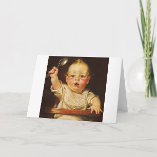 Carte Bébé au petit déjeuner