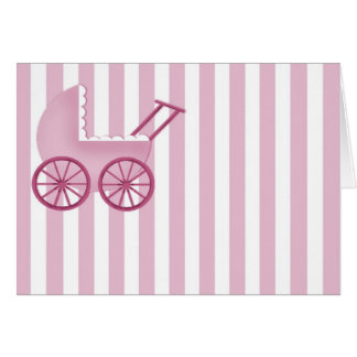 Carte Bébé Buggy (Rose)