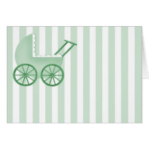 Carte Bébé Buggy (verte)