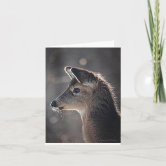 Carte Bébé cerf aux oreilles les plus coupantes focalisa