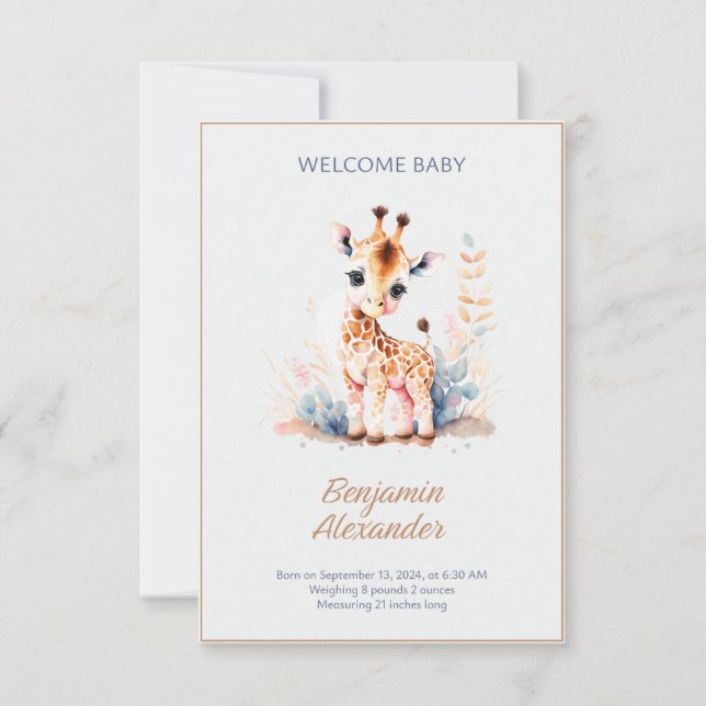 Carte bébé de bienvenue - Célébrez le nouvel arriv (Devant)