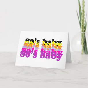 Carte Bébé des années 80 Design Groovy Rétro Fier d'être