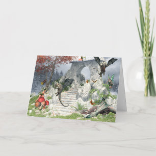 Carte Bébé Dragons et Imaginaire de fées