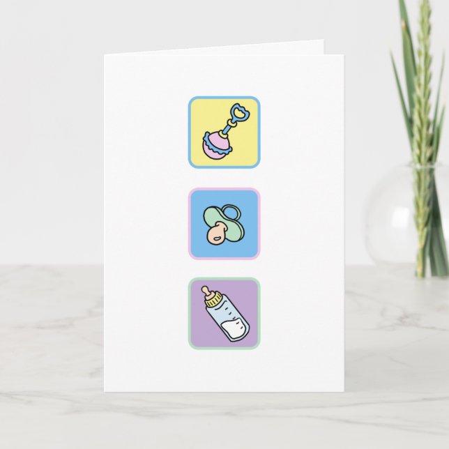 Carte Bébé Félicitations pour les nouveaux parents (Devant)