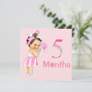 Carte Bébé Fille Marqueurs mensuels Jalons Fille