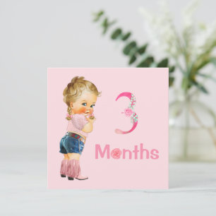 Carte Bébé Fille Marqueurs mensuels Jalons Fille