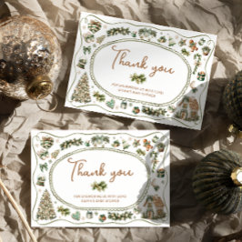 Carte Bébé Il fait froid dehors Baby shower Merci