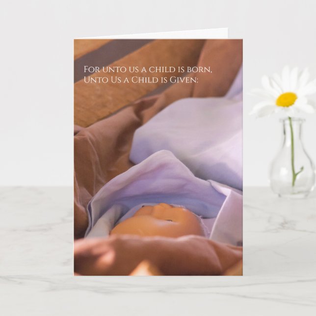 Carte Bébé Jésus Noël religieux (Petite plante)