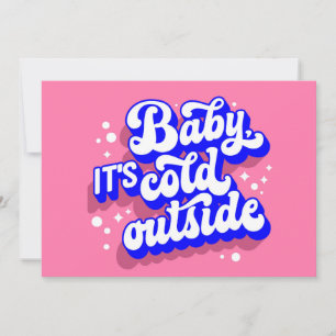 Carte Bébé joueur, il fait froid dehors Design d'hiver