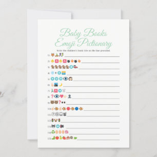 Carte Bébé Livres Emoji Pictionary Game Mint