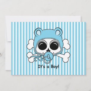 Carte Bébé mignon Crâne garçon