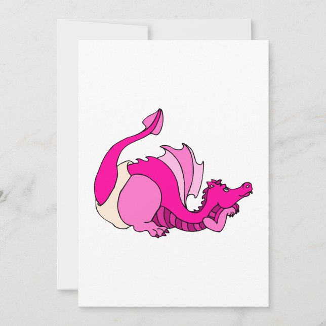 Carte Bébé mignon Dragon en couche (Devant)