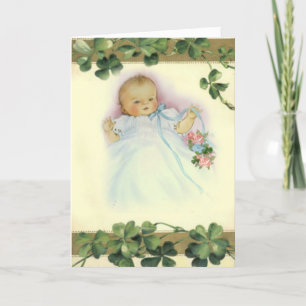 Carte Bébé ou fille d'anniversaire du jour de St Patrick