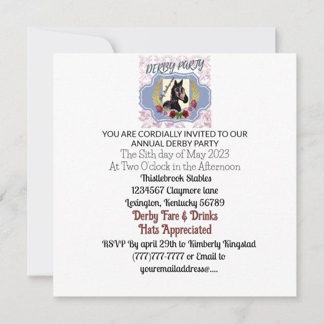 CARTE BÉBÉ RACEHORSE MARE GAGNE LA COURSE (Devant)