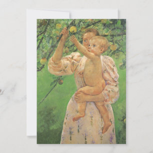 Carte Bébé tendant la main vers une pomme de Mary Cassat