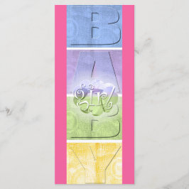 Carte Bébée colorée (grand signet)