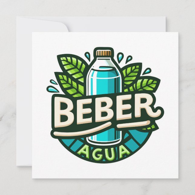Carte Beber agua (Devant)