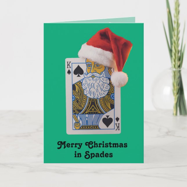Carte Bêche de Noël drôle de vacances (Devant)