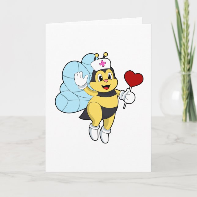 Carte Bee as Nurse with Heart.PNG (Devant)
