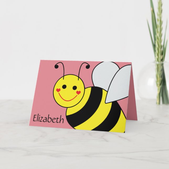 Carte Bee Bumble Personnalisée (Devant)