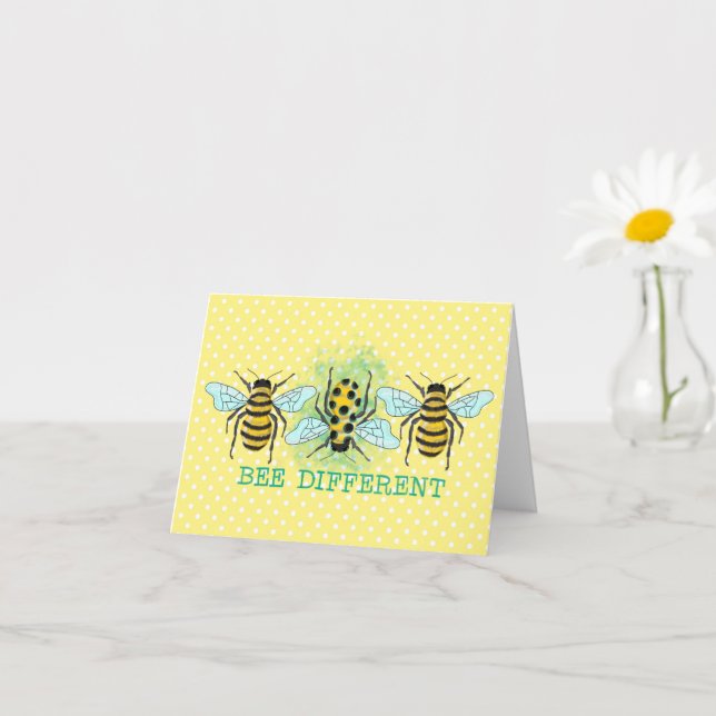 Carte Bee Different Bumble Bee Trio (Petite plante)