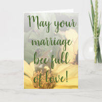 Bee Full of Love Photo Mariage Félicitations